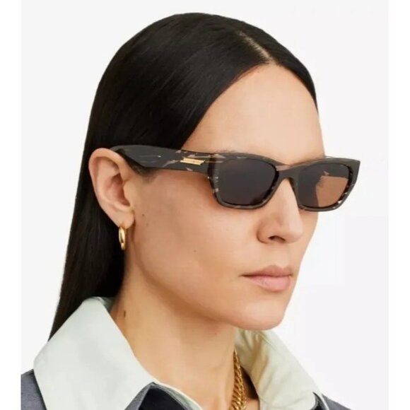 NEW BOTTEGA VENETA BV1143S 002 HAVANA BROWN WOMEN EYEWEAR - Picture 1 of 3